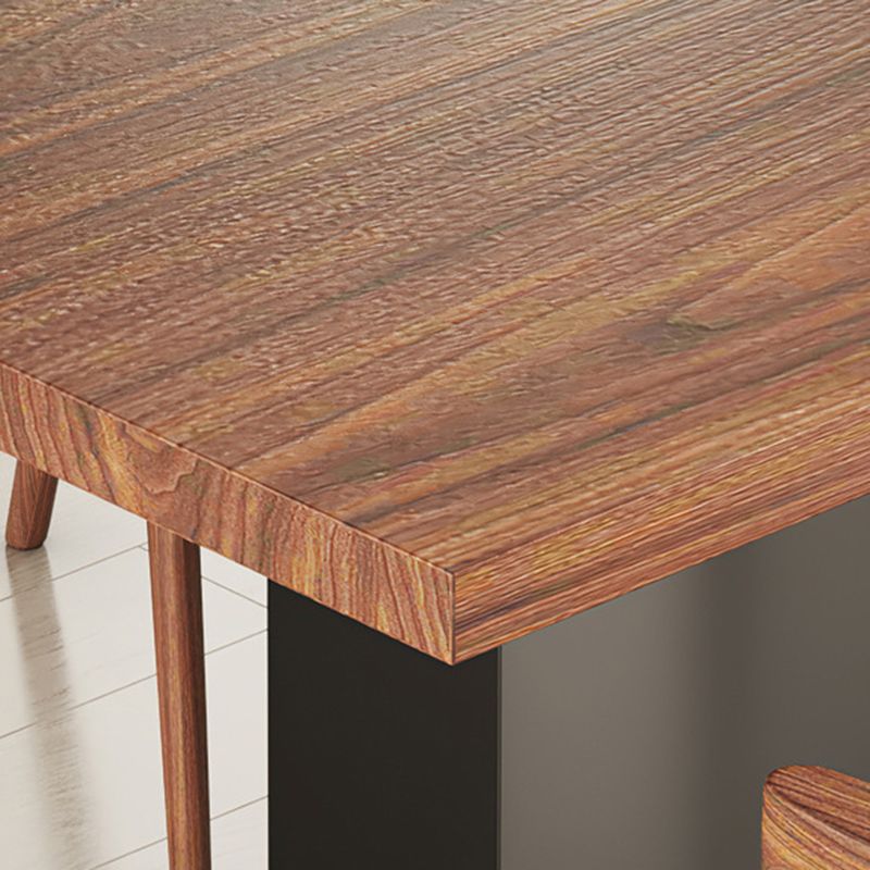 Modern 1/5/7 Pieces Dining Set Rectangle Pine Wood Dining Table for Living Room