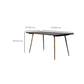 Rectangle Home Kitchen Table Tripod Base Solid Wood Top Dining Table