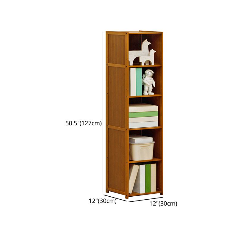 Modern Style Bookshelf Standard Closed Back Wooden Bookcase for Home