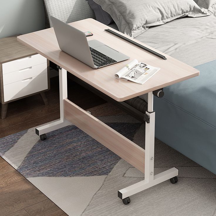 Wooden Contemporary Folding Desk Hight Adjustable Desk with Caster Wheels Clearhalo 'furn' 'furn_office_desk' 'Furniture' 'Office Desks' 'Office Furniture' 'office_desk' 1200x1200_e8013b18-0442-4154-9fdc-1141f60ee6a1