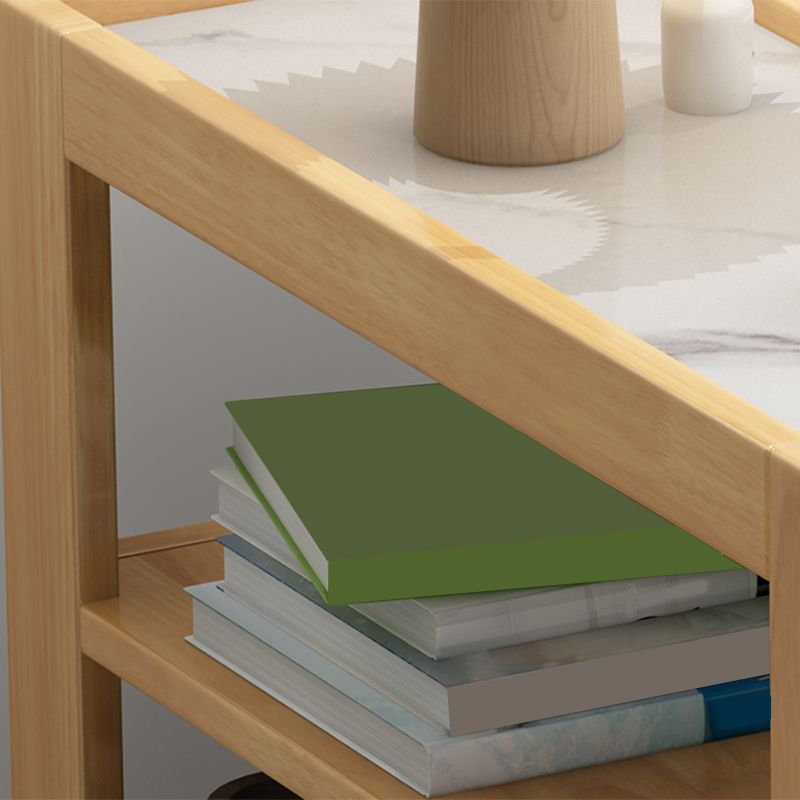 Solid Wood Accent Side Table 4 Legs with Storage Living Room Rectangular Clearhalo 'Coffee & Accent Tables' 'End & Side Tables' 'end_side_tables' 'furn' 'furn_end_side_tables' 'Furniture' 'Living Room Furniture' 1200x1200_e8013e0c-31eb-43df-a474-fd59be5d1b19