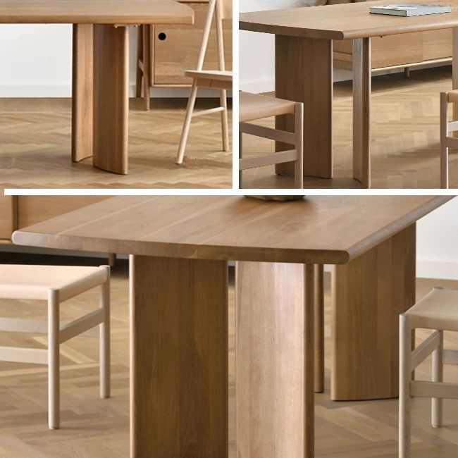 Modern Ash Wood Table for Restaurant Rectangle Dining Table with 4 Legs in Nature Clearhalo ' dining_table' 'Dining Tables & Seating' 'Dining Tables' 'furn' 'furn_dining_table' 'Furniture' 'furniture_dining_table' 'Kitchen & Dining Furniture' 'kitchen&dining_furn' 'kitchen' 'kitchen_dining_table' 1200x1200_e80171d4-8eba-4697-b5f8-da34d8e21d4a