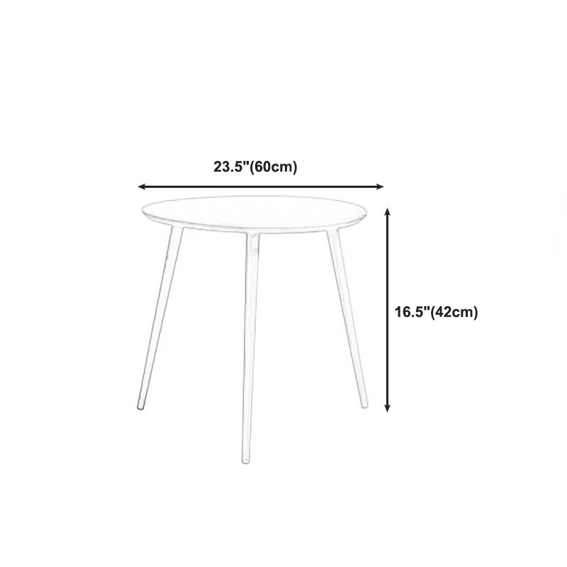 Modern Wood Round Side Table 4 Legs End Table in Natural/White Clearhalo 'Coffee & Accent Tables' 'End & Side Tables' 'end_side_table' 'end_side_tables' 'furn' 'furn_end_side_tables' 'Furniture' 'furniture_end_side_table' 'Living Room Furniture' 1200x1200_e801f85d-dbba-424d-bee2-6d966df26d59