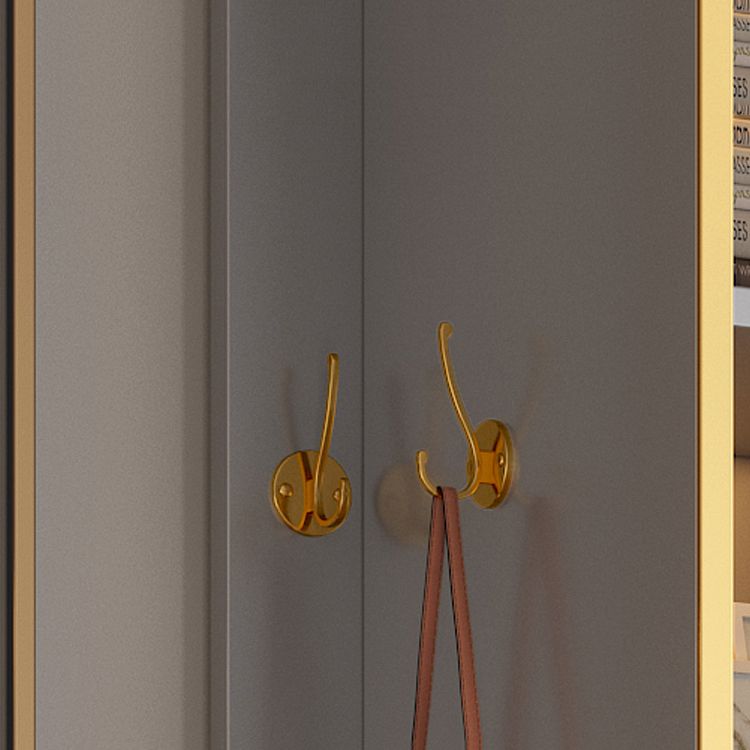 Grijze kleur garderobe armoire houten zachte close deur garderobe kast met 2-ladel