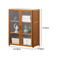 Contemporary Standard Shelf Bookcase Bamboo Book Shelf with Doors
