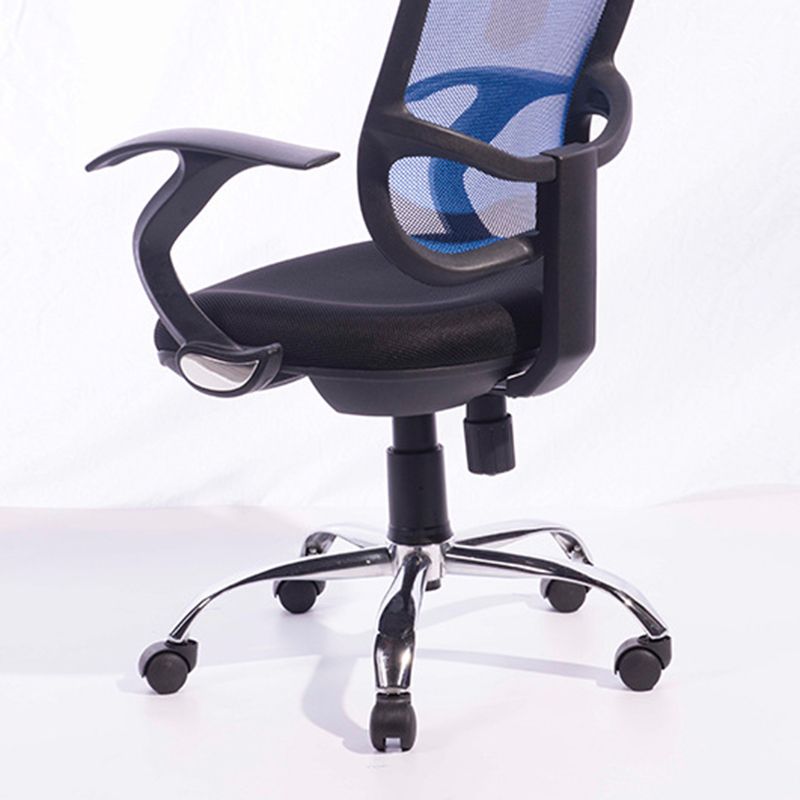 Modern Desk Chair Mesh Computer Chair High-Back Chair with Wheels and Pillow Clearhalo 'furn' 'furn_office_chair' 'Furniture' 'Office Chairs' 'Office Furniture' 'office_chair' 1200x1200_e80361cc-3e15-41c3-828b-ade3443f8898
