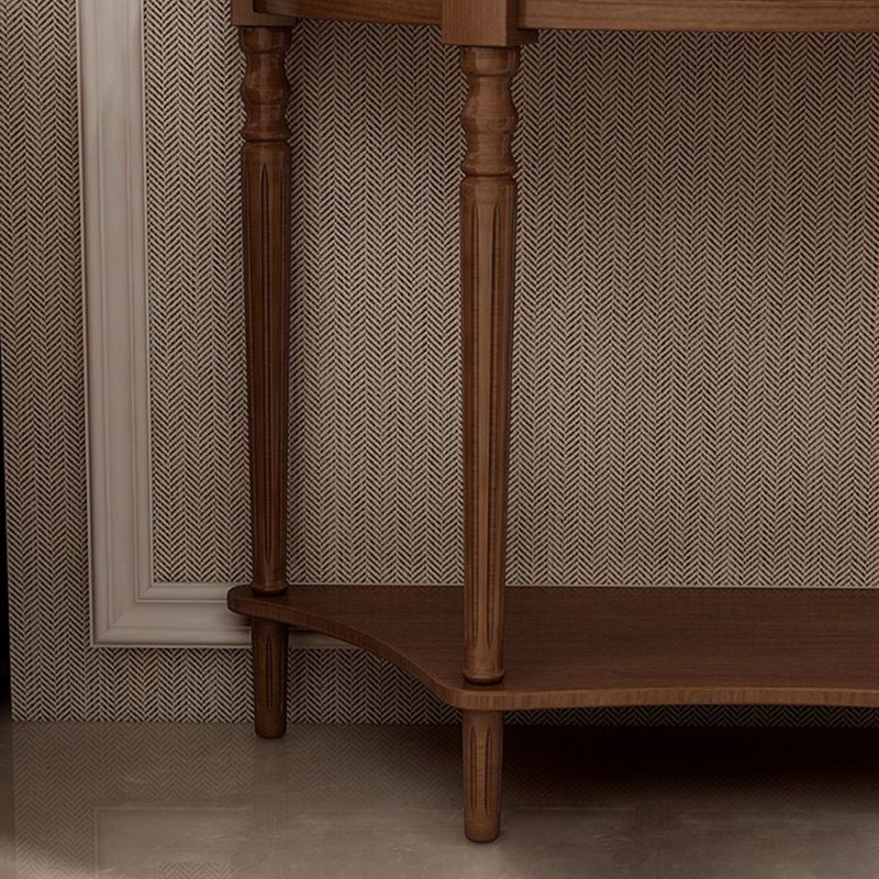 Storage Solid Wood Console Table Half Moon Mid-Century Modern Console Clearhalo 'Console Tables' 'console_tables' 'Entry & Mudroom Furniture' 'furn' 'furn_console_tables' 'Furniture' 1200x1200_e803d353-f1ac-44e8-a230-ffd97cbd6ce0