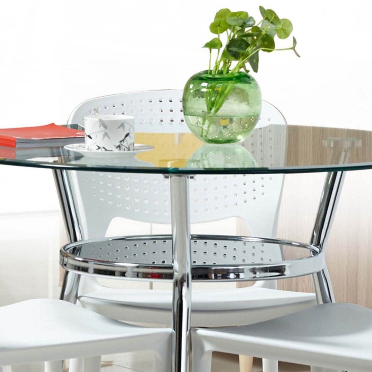 Simplicity Dining Site Table Tempered Glass Dining Room Home Furniture Clearhalo ' dining_table' 'Dining Tables & Seating' 'Dining Tables' 'furn' 'furn_dining_table' 'Furniture' 'furniture_dining_table' 'Kitchen & Dining Furniture' 'kitchen&dining_furn' 'kitchen' 'kitchen_dining_table' 1200x1200_e804e890-8b16-4d6b-84bc-f4cda488b424