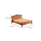 Mid Century Beveled Standard Bed Wicker & Rattan Bed Frame in Natural