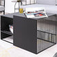 Ensemble de Table basse gigogne carrée, cadre en métal, Table de Cocktail basse avec étagère