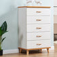 Scratch Resistant Modern Accent Chest with Soft Close Drawers in White