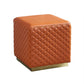 Glam Pouf Ottoman Genuine Leather Upholstered Solid Color Square Ottoman Clearhalo 'furn' 'furn_ottomans_poufs' 'Furniture' 'Living Room Furniture' 'Ottomans & Poufs' 'ottomans_poufs' 1200x1200_e80593cf-0f39-45c1-9c6c-f59d66562186