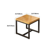 Metal Industrial Square Dining Table Pine Solid Wood Top Table with Trestle Base Clearhalo 'Dining Tables & Seating' 'Dining Tables' 'dining_table' 'furn' 'furn_dining_table' 'Furniture' 'Kitchen & Dining Furniture' 1200x1200_e8059b4b-d5c2-46b4-92be-1ba61ee16521