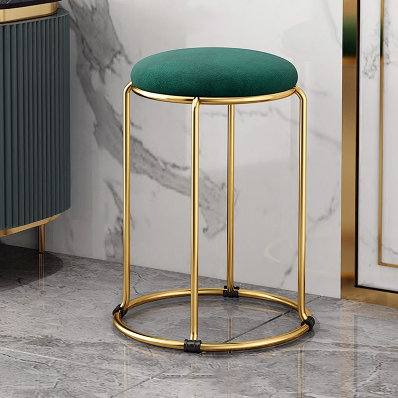 Velvet Scratch Resistant Ottoman Pure Color Round Glam Standard Round Ottoman Clearhalo 'furn' 'furn_ottomans_poufs' 'Furniture' 'Living Room Furniture' 'Ottomans & Poufs' 'ottomans_poufs' 1200x1200_e8068ccf-98f0-4434-aeae-617016da9a3f