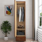 74.8"H Traditional Rubberwood Storage Cabinet with Garment Rod Matte Finish Cabinet Clearhalo 'Armoires & Wardrobes' 'armoires_wardrobes' 'Bedroom Furniture' 'furn' 'furn_armoires_wardrobes' 'Furniture' 1200x1200_e806c901-d347-4a12-987f-92cc8e422da2