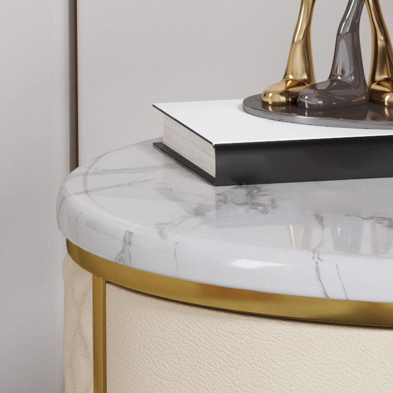 Round Accent Bedside Cabinet Solid Wood Accent Table Nightstand with 2 - Drawer Clearhalo 'Bedroom Furniture' 'furn' 'furn_night_stand' 'Furniture' 'night_stand' 'Nightstands' 1200x1200_e806f61b-5458-4e89-b309-a016dfba799f