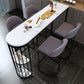 Industrial Black Iron Bar Table Faux Marble White Specialty Top 41.3"H Bistro Table Clearhalo 'Bar Furniture' 'Bar Tables' 'bar_tables' 'furn' 'furn_bar_tables' 'Furniture' 'furniture_bar_tables' 'Kitchen & Dining Furniture' 1200x1200_e8074d4b-f84d-4fb6-91bb-89d01c8c429b