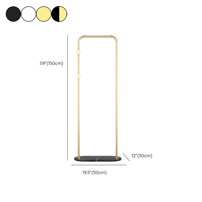 Gorgeous Metal Clothes Hanger Double Coat Hooks Coat Rack with Marble Bottom Clearhalo 'Entry & Mudroom Furniture' 'furn' 'furn_hall_tree_coat_racks' 'Furniture' 'Hall Trees & Coat Racks' 'hall_tree_coat_racks' 1200x1200_e809ad28-164c-43ff-8d22-54d2bcae65a9