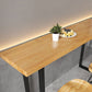 Solid Wood Bar Stool and Table Set 1/4/7 Pcs Black Iron Base Bar Table and Stools Clearhalo 'Bar Furniture' 'furn' 'furn_home_bar_bar_sets' 'Furniture' 'Home Bars & Bar Sets' 'home_bar_bar_sets' 'Kitchen & Dining Furniture' 1200x1200_e80a1dd0-e7d8-4dbb-b7ef-a1508505ad33
