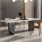 Table à manger moderne en pierre, double guéridon pour salle à manger