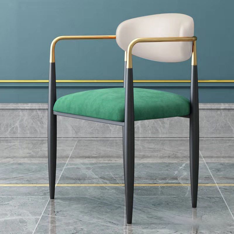 Industrial Dining Room Arm Chairs Open Back Kitchen Side Chair with Upholstered Clearhalo 'Dining Chairs' 'Dining Tables & Seating' 'dining_chair' 'furn' 'furn_dining_chair' 'Furniture' 'Kitchen & Dining Furniture' 1200x1200_e80ab60c-7097-4c31-a6a5-c89f68e8c53f