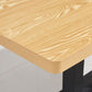 Industrial Wooden Table for Restaurant Dining Table with Pedestal Base in Black Clearhalo 'Dining Tables & Seating' 'Dining Tables' 'dining_table' 'furn' 'furn_dining_table' 'Furniture' 'furniture_dining_table' 'Kitchen & Dining Furniture' 'kitchen' 'kitchen_dining_table' 1200x1200_e80d0eab-d6c5-4867-a1d2-aea6a86850c4