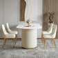Dining Room Dinner Kitchen Table Modern Pedestal Stone Dining Table Clearhalo 'Dining Tables & Seating' 'Dining Tables' 'dining_table' 'furn' 'furn_dining_table' 'Furniture' 'Kitchen & Dining Furniture' 1200x1200_e80d5e54-3788-4f51-9997-a870682cdda6