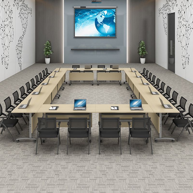 Écriture contemporaine pour bureau 30 "H bureau rectangulaire avec roues