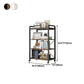 Industrial Open Etagere Bookshelf Steel Frame Manufactured Wood Shelf Bookshelf Clearhalo 'Bookcases' 'furn' 'furn_bookcases' 'Furniture' 'furniture_bookcases' 'kitchen' 'kitchen_bookcases' 'Living Room Furniture' 'Office Furniture' 1200x1200_e80d9de4-ec02-49c7-a543-8eb62657852a