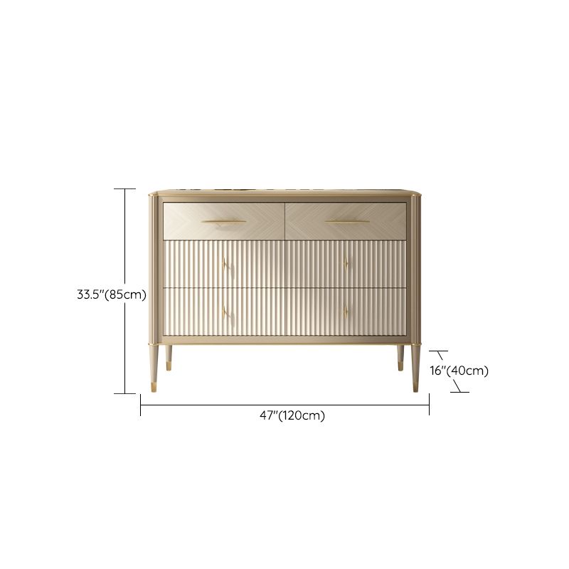 Wooden Storage Chest Dresser Glam Storage Chest with 6 Drawers Clearhalo 'Bedroom Furniture' 'Dressers & Chests' 'dressers_chests' 'furn' 'furn_dressers_chests' 'Furniture' 1200x1200_e80de7a9-78df-485d-a4df-3b072a8bdd0e
