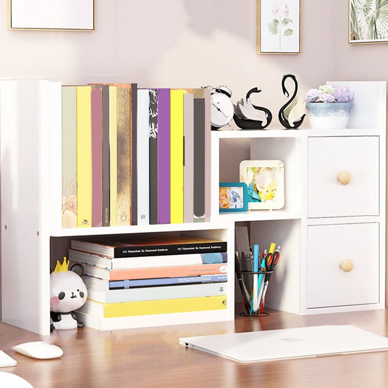 Estantería moderna de madera de ingeniería, estantería geométrica para cualquier habitación, 14 "H x 7" W