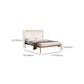Modern Slat Bed Spindle Metal Open-Frame Bed with Legs in Gold