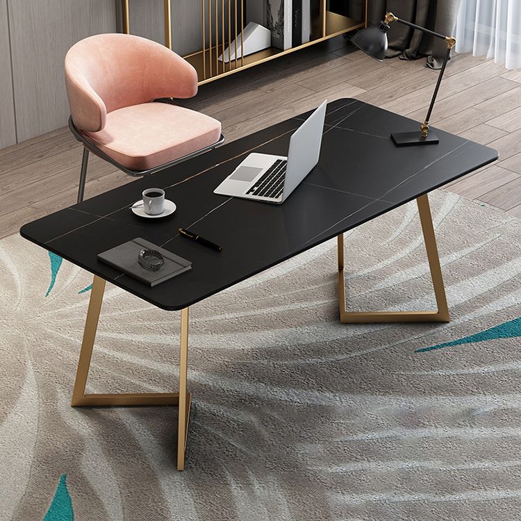 Bureau de bureau rectangulaire contemporain bureau d'ordinateur de finition antique