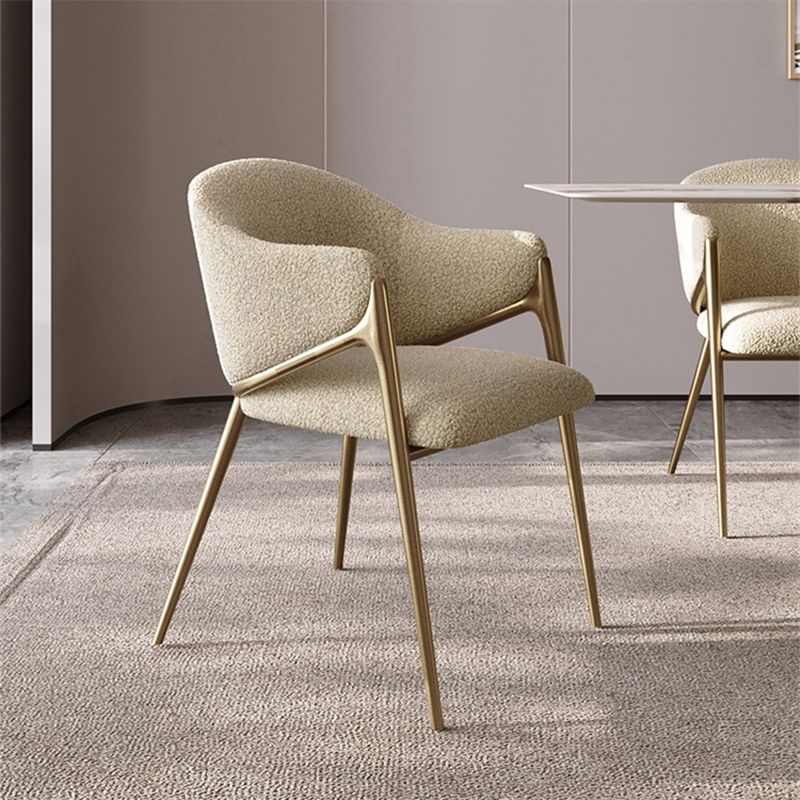 Glam Indoor Upholstered Dining Chair Gold Legs Parsons Arm Chair Clearhalo 'Dining Chairs' 'Dining Tables & Seating' 'dining_chair' 'furn' 'furn_dining_chair' 'Furniture' 'Kitchen & Dining Furniture' 1200x1200_e8130db2-1441-464c-a488-d8034f02979b