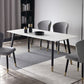 Traditional Luxury Dining Table Rectangle Sintered Stone 4 Legs Dining Table with Black Frame Clearhalo ' dining_table' 'Dining Tables & Seating' 'Dining Tables' 'furn' 'furn_dining_table' 'Furniture' 'furniture_dining_table' 'Kitchen & Dining Furniture' 'kitchen&dining_furn' 'kitchen' 'kitchen_dining_table' 1200x1200_e8141809-d747-424c-8dd9-b5750d303df7