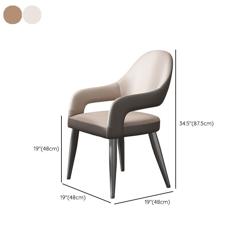 Chaise en métal de style nordique à l'arrière à l'arrière-cuisine chaise du bras pour la salle à manger