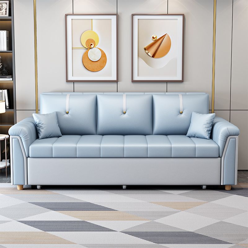 ボンドレザーソファ布団スカンジナビア布団スリーパーソファベッドと保管