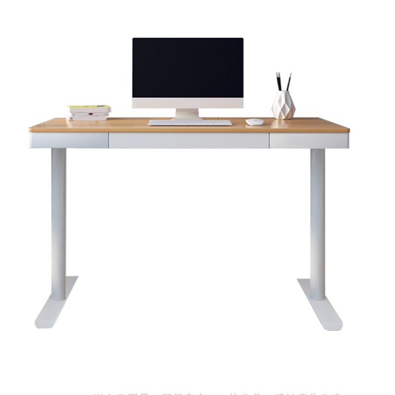 Contemporary Marble T-Shape Office Desk with Metal Legs Writing Desk Clearhalo 'furn' 'furn_office_desk' 'Furniture' 'Office Desks' 'Office Furniture' 'office_desk' 1200x1200_e816c5ba-0520-4f36-b7e9-dd89430e9582