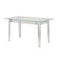 Modern Tempered Glass Desktop Geometric Acrylic Legs Dining Table for Dining Room Clearhalo 'Dining Tables & Seating' 'Dining Tables' 'dining_table' 'furn' 'furn_dining_table' 'Furniture' 'Kitchen & Dining Furniture' 1200x1200_e8172e3e-d609-4e9e-918f-a6b5371e95b7