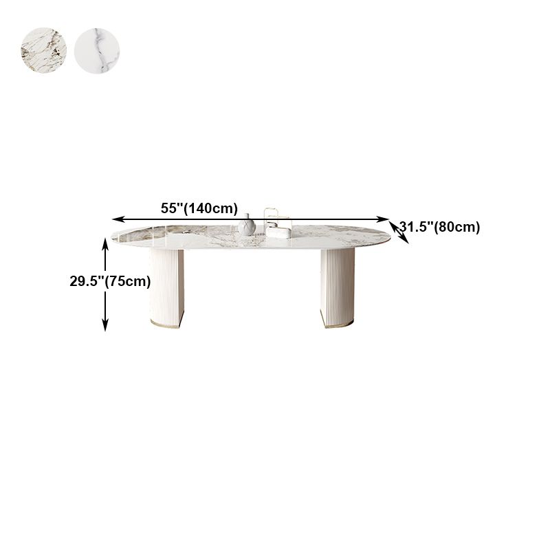 Oval Double Pedestal Furniture Traditional Luxury Dining Site Table for Home Clearhalo ' dining_table' 'Dining Tables & Seating' 'Dining Tables' 'furn' 'furn_dining_table' 'Furniture' 'furniture_dining_table' 'Kitchen & Dining Furniture' 'kitchen&dining_furn' 'kitchen' 'kitchen_dining_table' 1200x1200_e8191359-816b-4809-ac1c-bbe0a923a647
