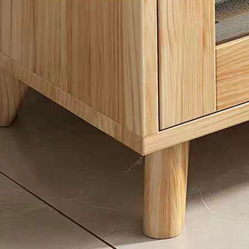 Libreria geometrica in stile moderno naturale libreria in legno massello con ripiani rettangolari