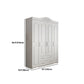 French Country White Storage Cabinet Hinged Door Cabinet with Drawers