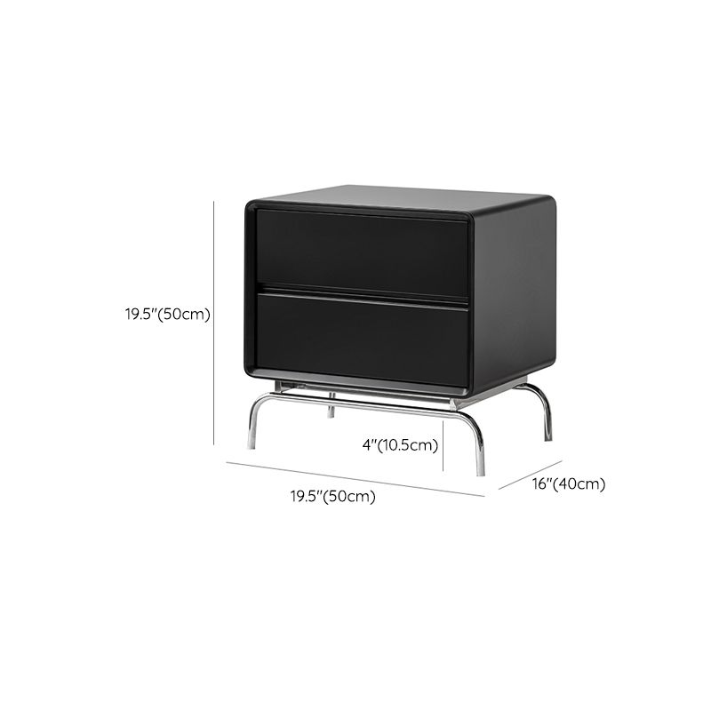 1 Drawer Glass Top Night Table Modern Mirrored Nightstand with Legs .19.7" Tall Clearhalo 'Bedroom Furniture' 'furn' 'furn_night_stand' 'Furniture' 'night_stand' 'Nightstands' 1200x1200_e81ee555-3659-4fa5-8879-192bd92197d1