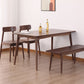 茶色のソリッドウッドダイニングセット1/4/5ピース木製の椅子付きモダンなディネットセット