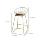 Industrial Round Pub Table Set 1/3 Pieces White and Gold Bar Table Set
