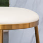 Nordic Glam Bar-stool PU Leather Counter Bar Stool with Metal Legs