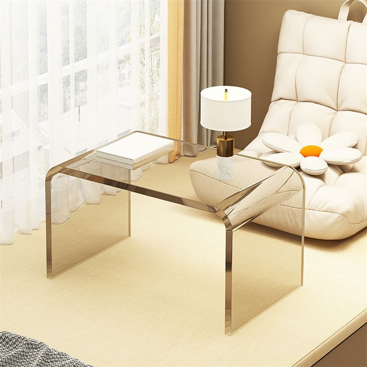 Modernistic Corner Table Plastic Rectangular Sled Living Room Accent Side Table Clearhalo 'Coffee & Accent Tables' 'End & Side Tables' 'end_side_tables' 'furn' 'furn_end_side_tables' 'Furniture' 'Living Room Furniture' 1200x1200_e8238201-9891-455f-a2f0-d230ab58a82e