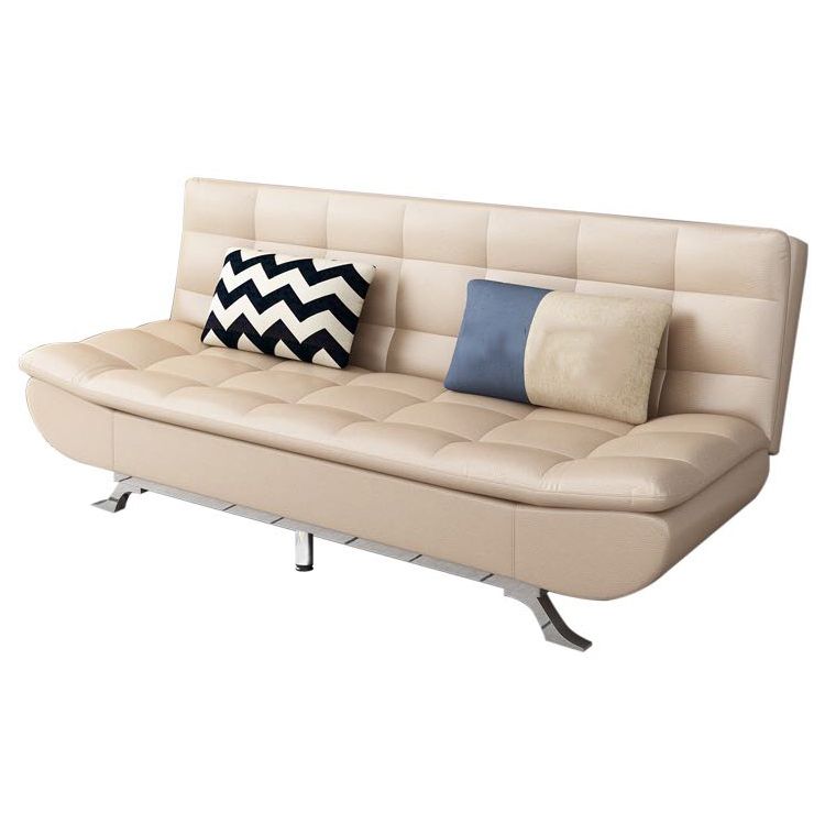 Armless Convertible Sofa with Biscuit Back Foldable Sofa for Living Room,Apartment Clearhalo 'furn' 'furn_sofas' 'Furniture' 'furniture_sofas' 'kitchen' 'kitchen_sofas' 'Living Room Furniture' 'Sofa' 'sofas' 1200x1200_e82530ef-1ef8-448d-9409-10c962de9156
