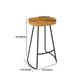 Tabouret de comptoir en bois de style bars de style industriel avec des jambes en métal pour le restaurant