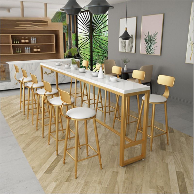 Rectangle White Solid Wood Table Trestle Base Dining Table for Kitchen Living Room Clearhalo 'Bar Furniture' 'Bar Tables' 'bar_tables' 'furn' 'furn_bar_tables' 'Furniture' 'Kitchen & Dining Furniture' 1200x1200_e8269a96-8307-44d0-82c8-16e561e49d29